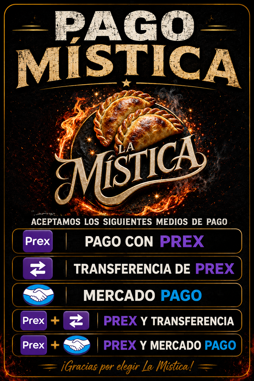 Los métodos de pago de la Mística